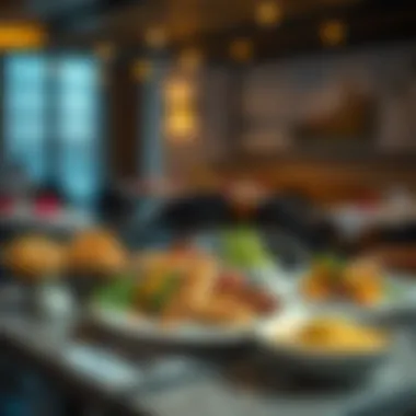 Culinary Delights of Al Hudayriat Island A selection of gourmet dishes served at a restaurant on Al Hudayriat Island