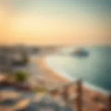 A panoramic view of Al Hudayriat Island showcasing its pristine beaches