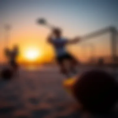Dynamic Sports Experiences at Al Hudayriat Outdoor sports facilities on Al Hudayriat Island with stunning sunset
