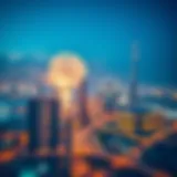 Spectacular aerial view of Dubai's skyline illuminated by fireworks