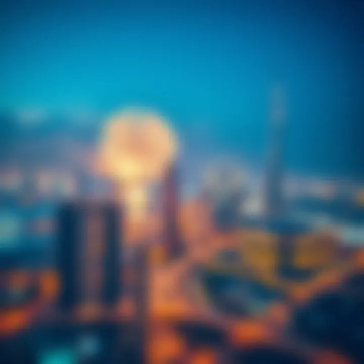 Spectacular aerial view of Dubai's skyline illuminated by fireworks