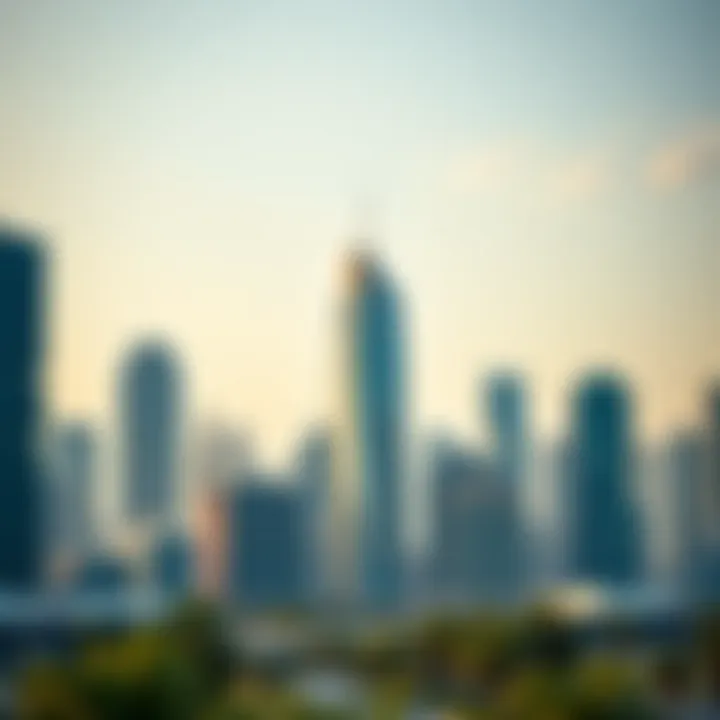 Skyline View Highlighting Binghatti Office Developments Skyline view of Sheikh Zayed Road featuring Binghatti offices
