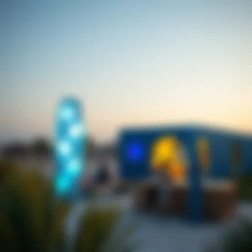 Innovation in Art at Blue Camp Al Quoz Artistic installation showcasing innovation