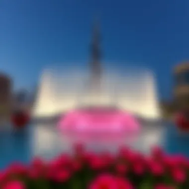 Stunning View of Burj Khalifa from the Fountain View of Burj Khalifa from the fountain area