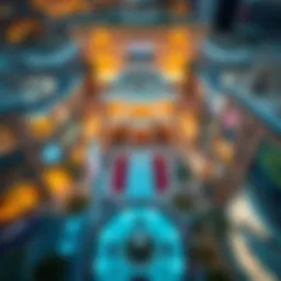 Aerial view of City Center Al Zahia showcasing its architectural design