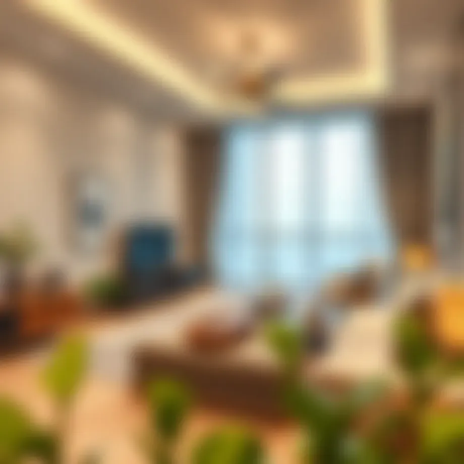 Modern 1 BHK apartment interior in Dubai