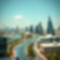 Panoramic view of Sharjah's skyline showcasing modern architecture