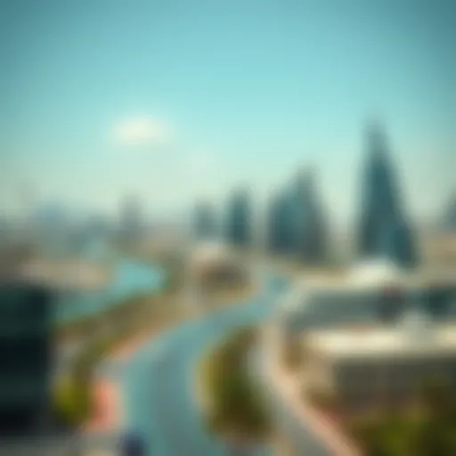 Panoramic view of Sharjah's skyline showcasing modern architecture