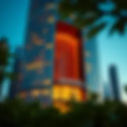 Exterior view of the Conrad Office Tower showcasing modern architecture