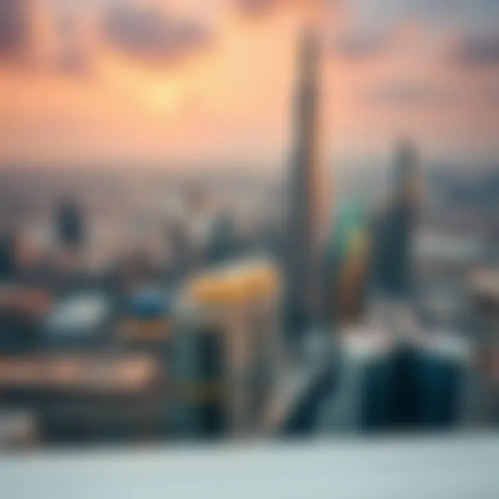Aerial view of Dubai's skyline showcasing real estate developments