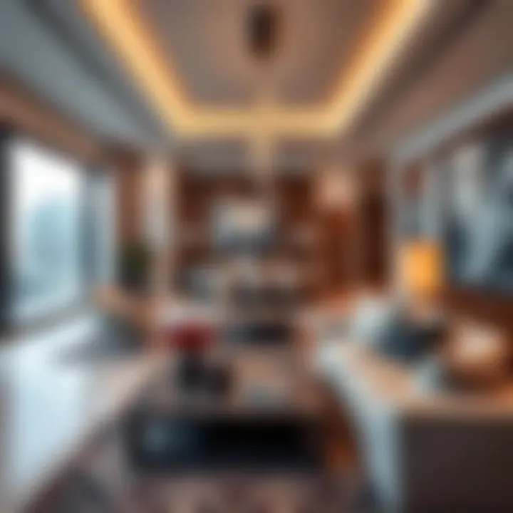 Modern Apartment Living A luxurious apartment interior reflecting modern design trends