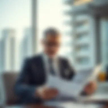 Investment Opportunities in Dubai Businessman reviewing property investment documents
