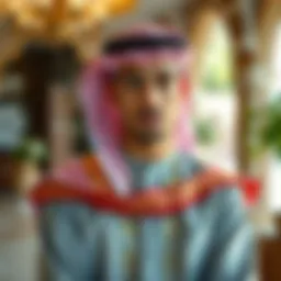 View of traditional Emirati attire