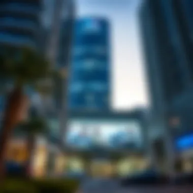 Du office building exterior emphasizing its commercial significance