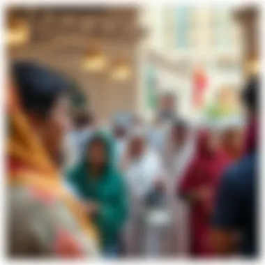 Community Engagement During Ramadan in Dubai Vibrant community gathering celebrating Ramadan traditions
