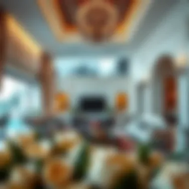 Opulent Interiors: Palm Jumeirah Villas Elegant interior design of a luxury villa in Palm Jumeirah