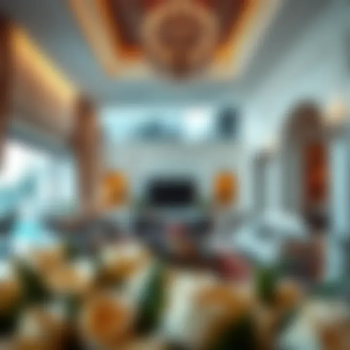 Opulent Interiors: Palm Jumeirah Villas Elegant interior design of a luxury villa in Palm Jumeirah