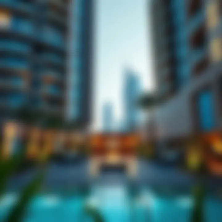 Outdoor Luxury: Amenities Beyond Compare Luxurious outdoor amenities of a high-rise building in Dubai