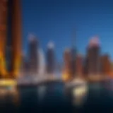 Panoramic view of Dubai Marina skyline showcasing luxury apartments