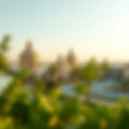 A stunning view of Al Shaab Village showcasing its architectural beauty