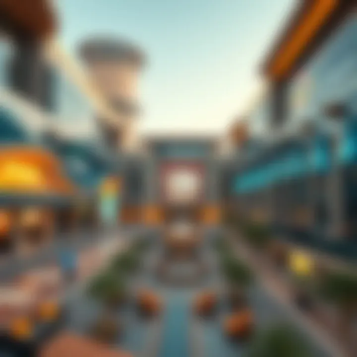 Modern Architectural Marvel of Al Zahia City Center View of Al Zahia City Center showcasing its modern architecture and amenities