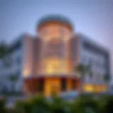 Exterior view of the Al Zarooni Business Center showcasing its modern architecture