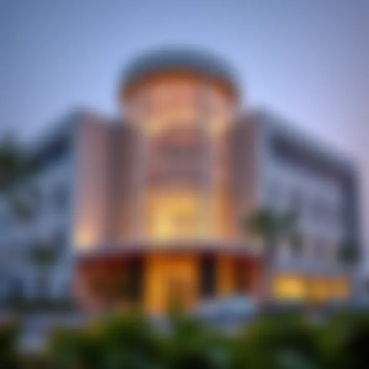 Exterior view of the Al Zarooni Business Center showcasing its modern architecture