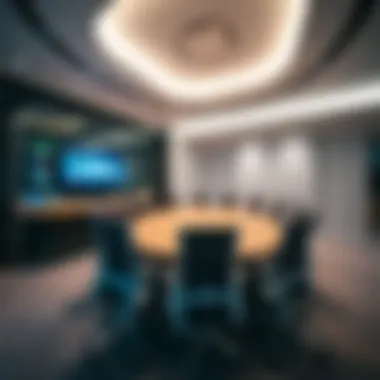 High-Tech Meeting Room at Al Zarooni Business Center Meeting room at the Al Zarooni Business Center equipped with the latest technology