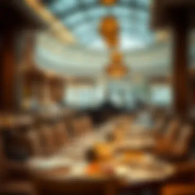 A beautifully arranged dining space at الزاهيه مول highlighting culinary offerings