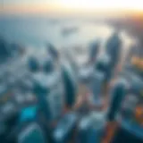 Aerial view of Dubai skyline showcasing modern architecture
