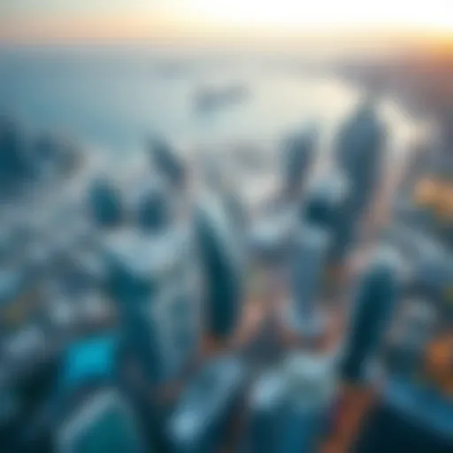 Aerial view of Dubai skyline showcasing modern architecture