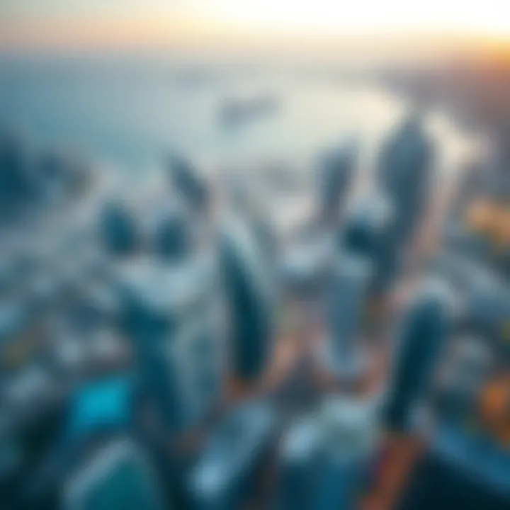 Aerial view of Dubai skyline showcasing modern architecture