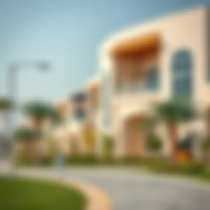 Exploring Dubai Neighborhoods with Villas A vibrant neighborhood in Dubai featuring villas and local amenities