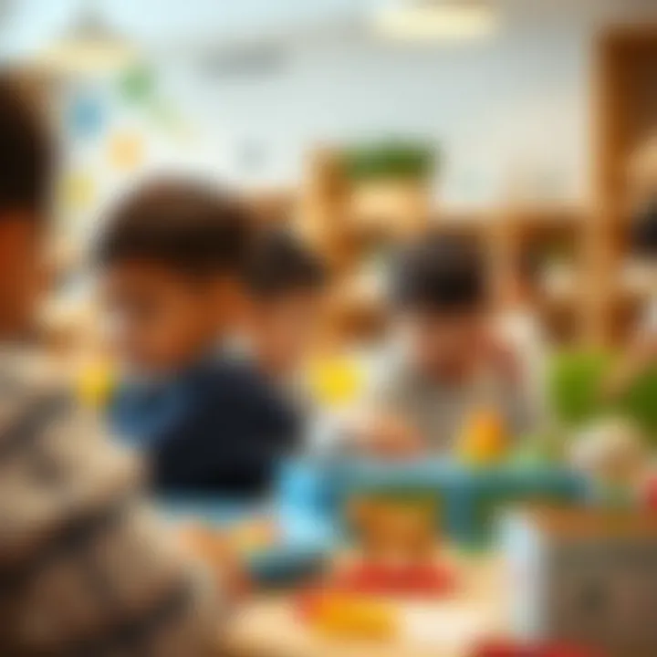 Children engaging in interactive learning activities