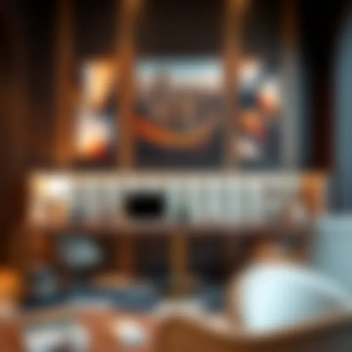 Elegant Workspace Setup Elegant workspace setup in a Dubai business lounge