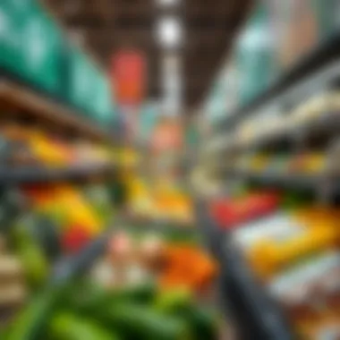 Fresh Produce Aisles in Carrefour Aisles filled with fresh produce in Carrefour