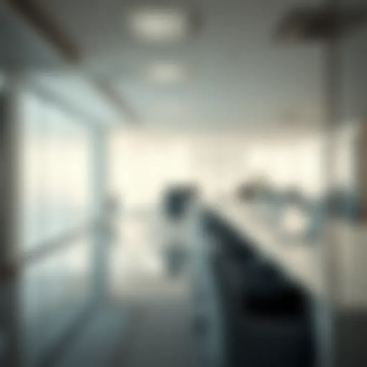 Modern office environment after a thorough cleaning service