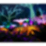 Bioluminescent Beauty: Night in a Glow Garden A vibrant display of bioluminescent plants in a glow garden at night