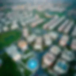 Aerial view of Halwan suburb showcasing its residential layout