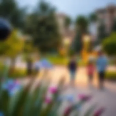 Vibrant Community Spaces in Halwan Suburb Community park in Halwan suburb with families enjoying leisure activities