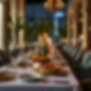 An Elegant Iftar Dining Experience Elegant dining setup for iftar in Dubai