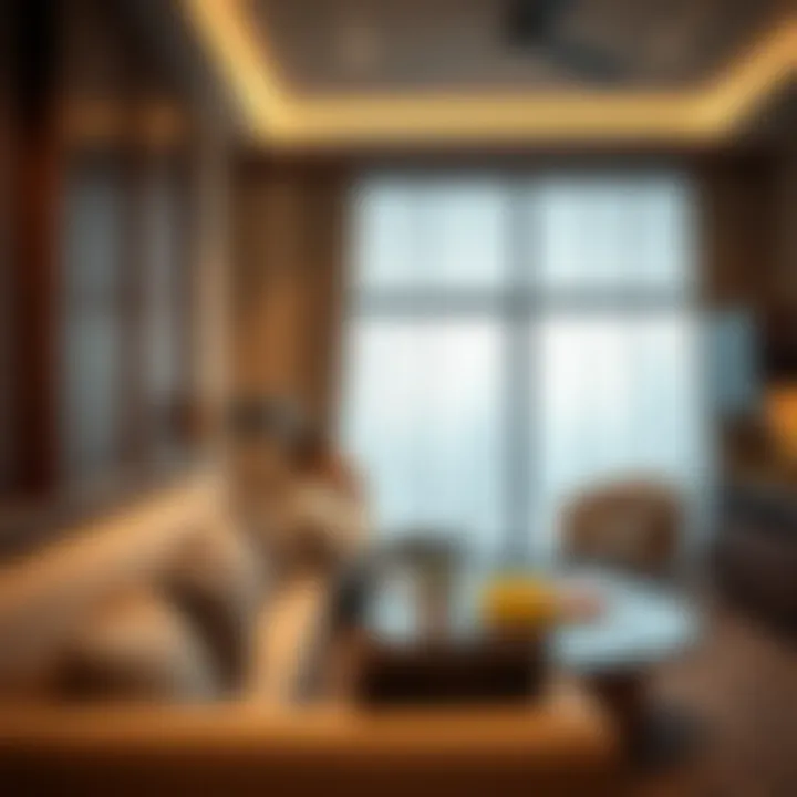 Business traveler enjoying a comfortable workspace in a hotel