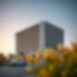 Exterior view of Rove Hotel Jebel Ali showcasing modern architecture
