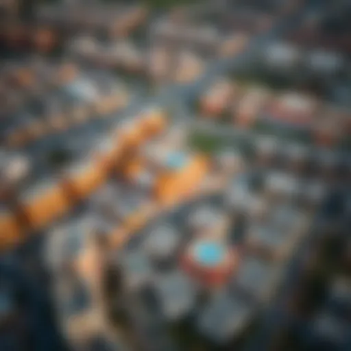Aerial view of Sharjah Rahmaniya highlighting its unique layout