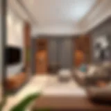 Modern Studio Flat Interior Design A modern studio flat interior showcasing sleek design and functional space.