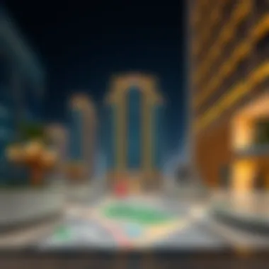 Strategic Location of Al Zarooni Building in Dubai Map highlighting the strategic location of the Al Zarooni Building in Dubai