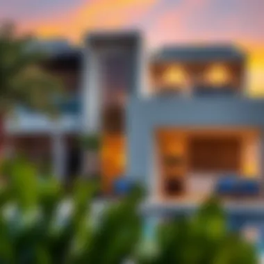 Modern Architectural Splendor Luxurious villa exterior showcasing modern architecture