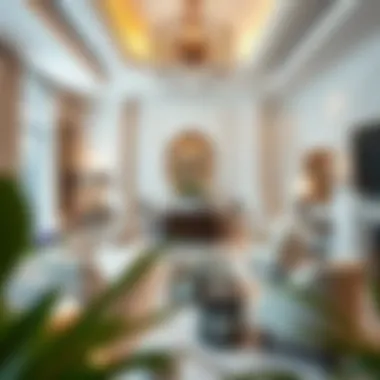 Elegance of Villa Interiors Opulent interior of a villa featuring elegant decor