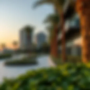 A serene urban park in Dubai representing lifestyle and leisure