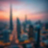 Breathtaking view of Dubai's skyline at dusk
